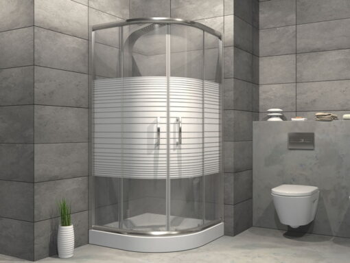 Γωνιακή καμπίνα ντουζιέρας με Σεριγραφάτο κρύσταλλο ασφαλείας Replay LN 90 x 90 cm