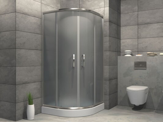 Γωνιακή καμπίνα ντουζιέρας με Frost κρύσταλλο ασφαλείας Replay FR 80 x 80 cm