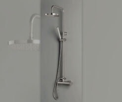 Μπαταρία ντουζιέρας με κολώνα Armando Vicario Slim Inox Matt 500065-110