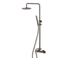 Μπαταρία ντουζιέρας με κολώνα Armando Vicario Slim Black Brushed 500065-410