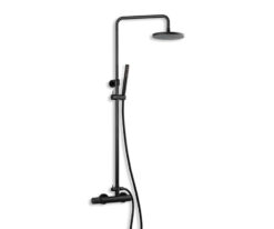 Μπαταρία ντουζιέρας με κολώνα Eletta Tecno Black Matt 167065-400