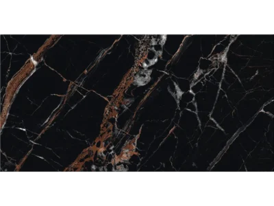 Πορσελανάτα πλακάκια δαπέδου Τεχνογρανίτη Romano Black 60 x 120 cm