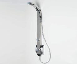 Στήλη Υδρομασάζ Idea Inox Matt 25 x 136 cm. Με ανάμιξη Ζεστού-Κρύου Νερού.