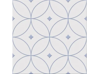Πορσελανάτα πλακάκια δαπέδου λευκής μάζας Alhambra Azul 25 x 25 cm