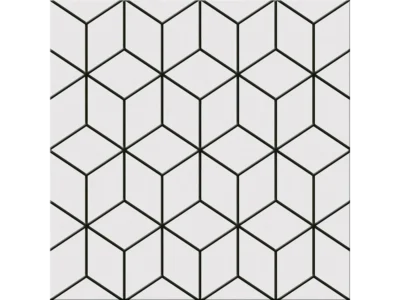 Πορσελανάτα πλακάκια δαπέδου λευκής μάζας Alhambra Negro 25 x 25 cm