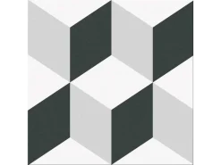 Πορσελανάτα πλακάκια δαπέδου λευκής μάζας Barcelona Cube 25 x 25 cm