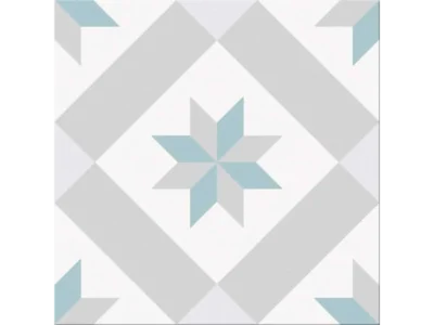 Πορσελανάτα πλακάκια δαπέδου λευκής μάζας Barcelona Star 25 x 25 cm