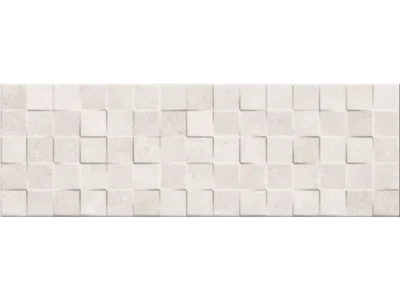 Πλακάκια μπάνιου Cartago Beige Cubic 25 x 75 cm με Matt επιφάνεια, λευκής μάζας