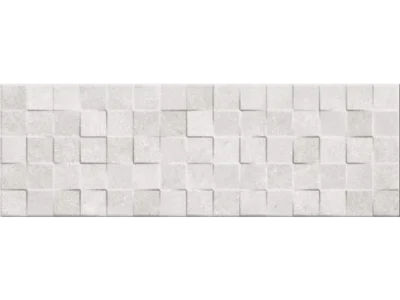 Πλακάκια μπάνιου Cartago Gris Cubic 25 x 75 cm με Matt επιφάνεια, λευκής μάζας