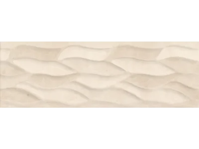 Πλακάκια μπάνιου City Beige Hojas 25 x 75 cm με Matt επιφάνεια, λευκής μάζας