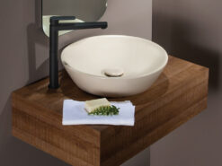 Επιτραπέζιος νιπτήρας μπάνιου από Υαλώδη πορσελάνη Lupo 33010-311 Ivory 45 x 45 cm