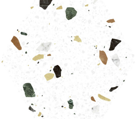 Πορσελανάτα πλακάκια δαπέδου λευκής μάζας Hexa Tritato Blanco 23 x 27 cm