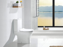 Λεκάνη τουαλέτας με Καζάνι, Κάλυμα και Μηχανισμό Bergamo 61 cm.