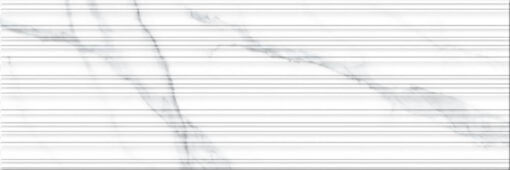 Πλακάκια μπάνιου Livorno Gris Lines 30 x 90 cm με Γυαλιστερή Ανάγλυφη επιφάνεια, λευκής μάζας