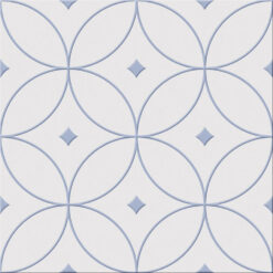 Πορσελανάτα πλακάκια δαπέδου λευκής μάζας Alhambra Azul 25 x 25 cm