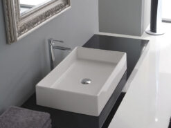 Επιτραπέζιος νιπτήρας μπάνιου από Υαλώδη πορσελάνη Teorema 5101-300 60 x 40 cm