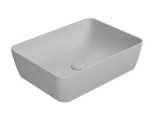 Επιτραπέζιος νιπτήρας μπάνιου από Υαλώδη πορσελάνη Sand 9037-450 Cenere 50 x 38 cm