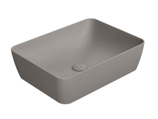 Επιτραπέζιος νιπτήρας μπάνιου από Υαλώδη πορσελάνη Sand 9037-440 Tortora 50 x 38 cm