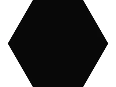 Πορσελανάτα πλακάκια δαπέδου λευκής μάζας Hexa Element Negro 23 x 27 cm