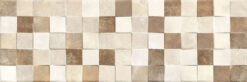 Πλακάκια μπάνιου Madison Beige Cubik 25 x 75 cm με Matt επιφάνεια, λευκής μάζας