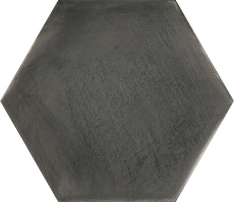 Πορσελανάτα πλακάκια δαπέδου λευκής μάζας Hexa Boreal Antracita 23 x 27 cm