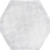 Πορσελανάτα πλακάκια δαπέδου λευκής μάζας Hexa Boreal Hidra Blanco 23 x 27 cm