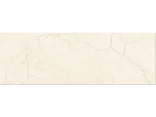 Πλακάκια μπάνιου Tajmahal Crema 25 x 75 cm με Γυαλιστερή επιφάνεια, λευκής μάζας