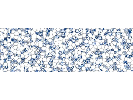 Πλακάκια μπάνιου White Brillo Gaudi 30 x 90 cm με Γυαλιστερή επιφάνεια, λευκής μάζας