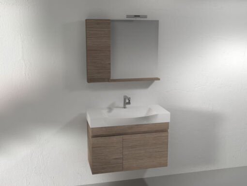 Έπιπλο μπάνιου Artis με πορσελάνινο νιπτήρα 75 x 49,5 x 50 cm σε απόχρωση Ξύλου Pl. Υλικό κατασκευής μοριοσανίδα με επικάλυψη βακελίτη.