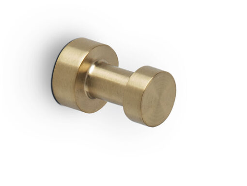 Μονό άγκιστρο πετσετών επιτοίχιας τοποθέτησης Geesa Nemox Gold Brushed 6513-201 κατασκευασμένη από ορείχαλκο και Ανοξείδωτο χάλυβα.