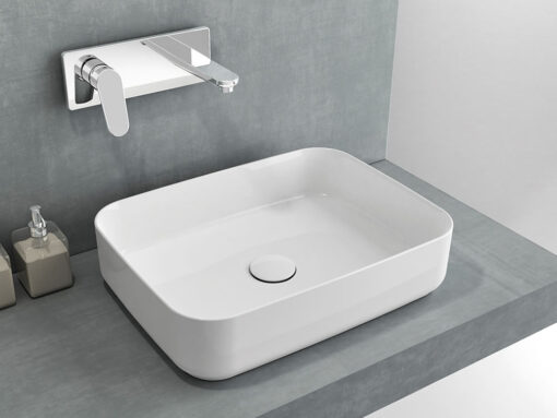 Επιτραπέζιος νιπτήρας μπάνιου από Υαλώδη πορσελάνη Centro 34050-300 50 x 40 cm.Χωρίς Υπερχείλιση.