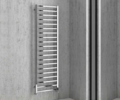 Καλοριφέρ μπάνιου Karnak Chrome 170 x 50 cm. Κατασκευή από Χάλυβα ψυχρής εξέλασης με 20 Οριζόντια στοιχεία.