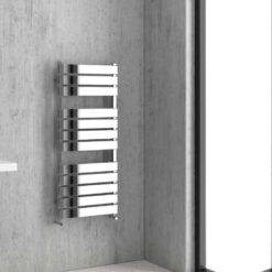 Καλοριφέρ μπάνιου Marcello Chrome 120 x 51 cm. Κατασκευή από Χάλυβα ψυχρής εξέλασης με 12 Οριζόντια στοιχεία.
