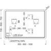 Καθρέπτης μπάνιου με φωτισμό LED Joy 100 x 70 cm. Ορθογώνιο σχήμα με δυνατότητα Κάθετης η Οριζόντιας τοποθέτησης.