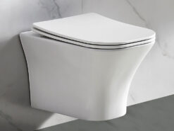 Κρεμαστή λεκάνη WC Τουαλέτας Bianco Delia Rimless 49 cm από Υαλώδη πορσελάνη.