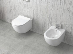 Κρεμαστή λεκάνη WC Τουαλέτας Luna Rimless 52 cm από Υαλώδη πορσελάνη.