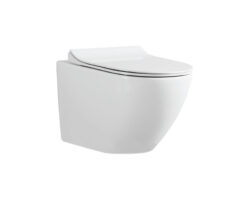 Κρεμαστή λεκάνη WC Τουαλέτας Alpha Rimless 48 cm από Υαλώδη πορσελάνη.