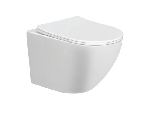 Κρεμαστή λεκάνη WC Τουαλέτας Bora Rimless 48 cm από Υαλώδη πορσελάνη.