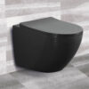 Κρεμαστή λεκάνη WC Τουαλέτας Vera Rimless Black Matt 49 cm από Υαλώδη πορσελάνη.
