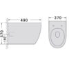 Κρεμαστή λεκάνη WC Τουαλέτας Vera Rimless Black Matt 49 cm από Υαλώδη πορσελάνη.