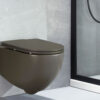 Κρεμαστή λεκάνη WC Τουαλέτας Lenta Rimless Taupe Matt 53 cm από Υαλώδη πορσελάνη.