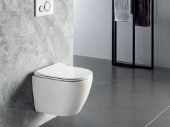 Κρεμαστή λεκάνη WC Τουαλέτας Bianco Vito 48 cm από Υαλώδη πορσελάνη.