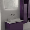 Έπιπλο μπάνιου Sky C-60 με πορσελάνινο νιπτήρα 80 x 45 cm. Υλικό κατασκευής υδατοαπωθητικό MDF με βαφή ακρυλικής λάκας. 15 Αποχρώσεις λάκας.