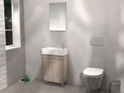 Έπιπλο μπάνιου με νιπτήρα από πορσελάνη 50,5 x 26,5 cm σε απόχρωση Pl Wood.