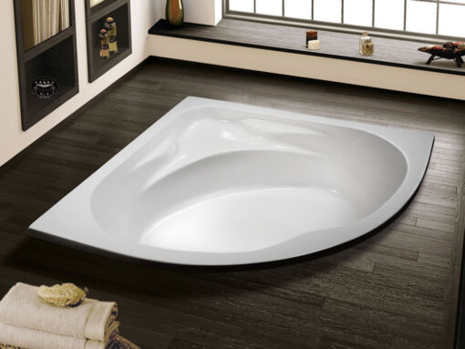 Μπανιέρα Γωνιακής τοποθέτησης Modena 130 x 130 cm με σχήμα Τεταρτοκύκλιου.