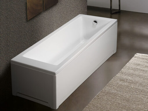 Μπανιέρα ευθύγραμμη Cubic 180 x 80 cm. Διατίθεται και με σύστημα Υδρομασάζ.