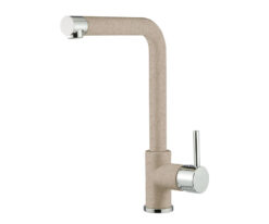 Μπαταρία Κουζίνας Armando Vicario Fluo Granite Sabbia 18510-1501 με Περιστρεφόμενο Επιστόμιο.