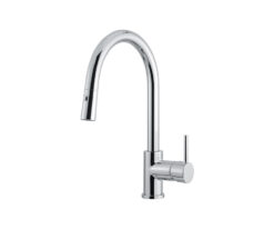 Μπαταρία Κουζίνας Armando Vicario Fluo Chrome 18780-100 με Συρόμενο Ντους.