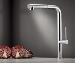 Μπαταρία Κουζίνας Armando Vicario Tozo Chrome 48580-100 με Συρόμενο Ντους.