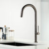Μπαταρία Κουζίνας Armando Vicario Tozo Black Brushed 48780-410 με Συρόμενο Ντους.